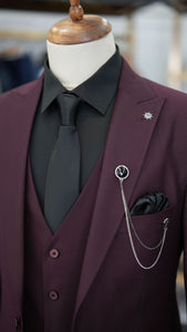 Lars Slim Fit Burgundy Suit