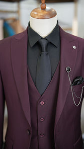 Lars Slim Fit Burgundy Suit