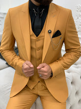 Load image into Gallery viewer, Monroe Mustard Slim Fit Suit
