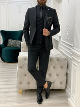 Laden Sie das Bild in den Galerie-Viewer, Moore Slim Fit Black Suit
