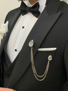 Connor Slim Fit Detachable Collared Dovetail Groom Tuxedo
