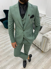 Laden Sie das Bild in den Galerie-Viewer, Monroe Water Green Slim Fit Suit
