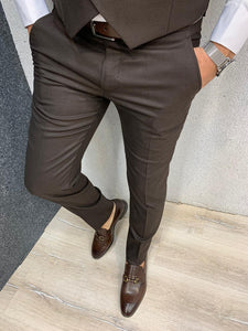 Verno Coffee Slim Fit Suit