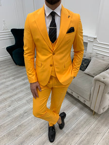 Dale Slim Fit Yellow Suit