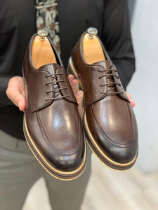 Noak Laced Eva Coffee Leather Shoes