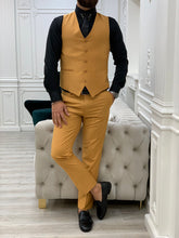 Charger l&#39;image dans la galerie, Monroe Mustard Slim Fit Suit
