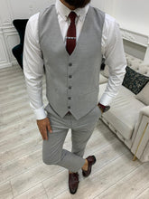 Charger l&#39;image dans la galerie, Monroe Slim Fit Grey Stripe Suit
