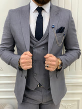 Load image into Gallery viewer, Trent Slim Fit Grey Suit
