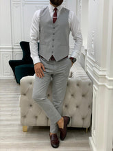 Charger l&#39;image dans la galerie, Monroe Slim Fit Grey Stripe Suit
