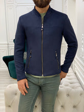 Load image into Gallery viewer, Barnes Slim Fit Navy Jacket
