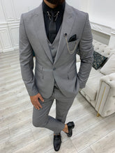 Load image into Gallery viewer, Monroe Grey Slim Fit Suit
