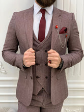 Laden Sie das Bild in den Galerie-Viewer, Trent Slim Fit Burgundy Suit
