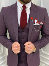 Charger l&#39;image dans la galerie, Verno Slim Fit Claret Red Suit
