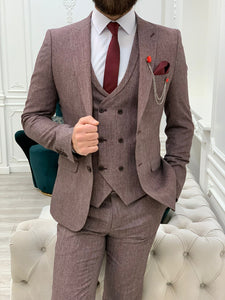 Trent Slim Fit Burgundy Suit