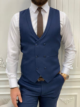 Load image into Gallery viewer, Trent Slim Fit Dark Navy Blue Suit
