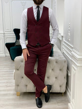 Load image into Gallery viewer, Trent Slim Fit Bordo Suit
