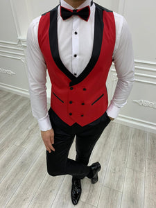 Brooks Slim Fit Groom Collection (Red Tuxedo)