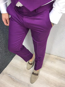 Verno Fuschia Slim Fit Suit