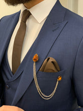 Laden Sie das Bild in den Galerie-Viewer, Trent Slim Fit Dark Navy Blue Suit
