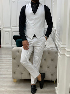 Monroe White Slim Fit Suit