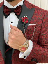 Load image into Gallery viewer, Dale Slim Fit Burgundy Tuxedo (Grooms Collection)
