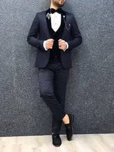 Laden Sie das Bild in den Galerie-Viewer, Noah Navy Vested Tuxedo (Wedding Edition)
