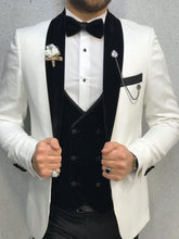 Load image into Gallery viewer, Noah White Tuxedo with Velvet Vest
