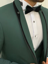 이미지를 갤러리 뷰어에 로드 , Harringate Slim Fit Green Theme Tuxedo
