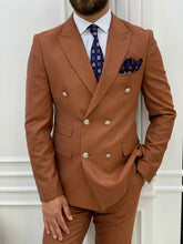 Charger l&#39;image dans la galerie, Vince Slim Fit Double Breasted Tile Suit
