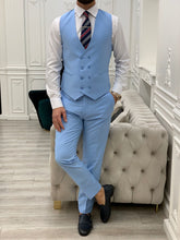 Load image into Gallery viewer, Dale Slim Fit Ice Blue Suit

