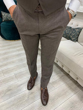 이미지를 갤러리 뷰어에 로드 , Phil Slim Fit Coffee Brown Combination Suit

