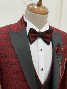 Dale Slim Fit Burgundy Tuxedo (Grooms Collection)
