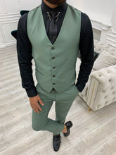 Load image into Gallery viewer, Monroe Water Green Slim Fit Suit
