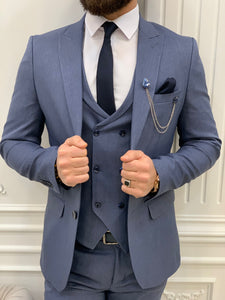 Trent Slim Fit Baby Blue Suit