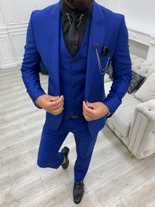 Monroe Sax Blue Slim Fit Suit