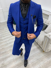 Charger l&#39;image dans la galerie, Monroe Sax Blue Slim Fit Suit
