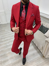 이미지를 갤러리 뷰어에 로드 , Dale Slim Fit Red Suit
