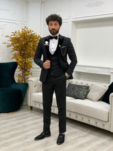 Load image into Gallery viewer, Vince Slim Fit Black Wedding Collection Tuxedo
