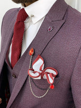 Laden Sie das Bild in den Galerie-Viewer, Verno Slim Fit Claret Red Suit
