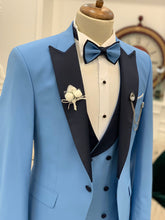 Load image into Gallery viewer, Benson Slim Fit Smokin Ice Blue Tuxedo
