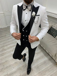 Dale Slim Fit White Tuxedo (Grooms Collection)
