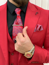 Load image into Gallery viewer, Dale Slim Fit Red Suit
