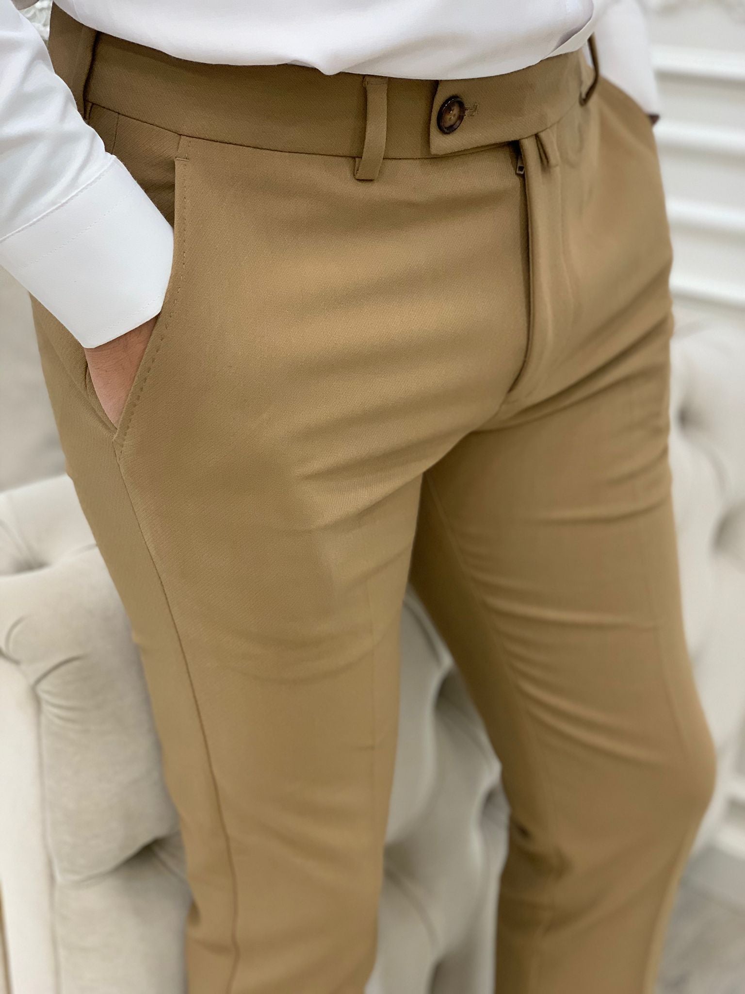 Buy Hipster Cream Trouser for Men at Amazon.in