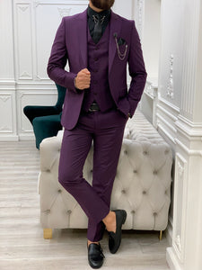 Monroe Purple Slim Fit Suit