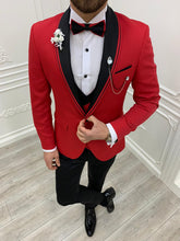 Laden Sie das Bild in den Galerie-Viewer, Brooks Slim Fit Groom Collection (Red Lining Tuxedo)
