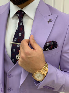Dale Slim Fit Purple Suit