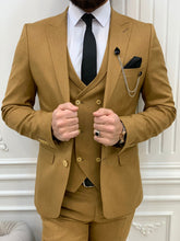 Load image into Gallery viewer, Trent Slim Fit Mustard Suit
