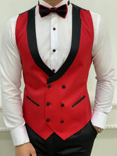 이미지를 갤러리 뷰어에 로드 , Brooks Slim Fit Groom Collection (Red Tuxedo)
