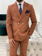 Laden Sie das Bild in den Galerie-Viewer, Vince Slim Fit Double Breasted Tile Suit
