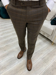 Luxe Slim Fit Dark Coffee Double Breasted Suit